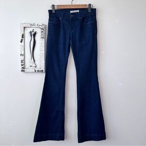 J Brand Lovestory Style 72201 LAP Dark Wash Stretch Denim Flare Leg Jeans Sz 29